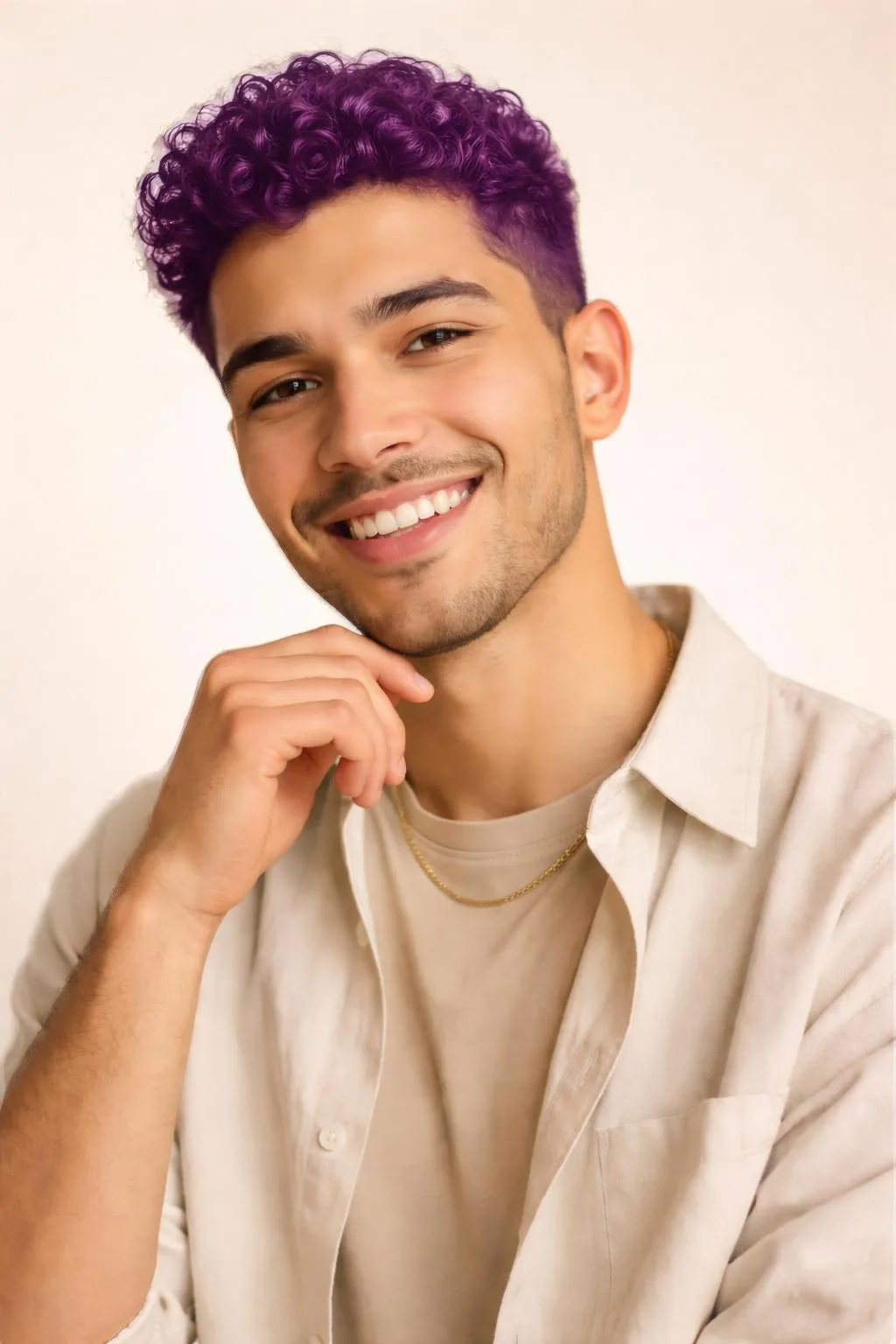 After: violet hair