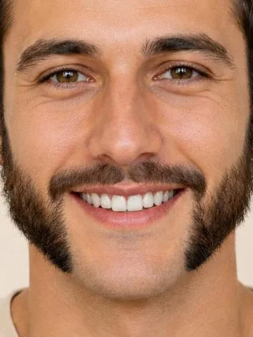 Man with thick mutton chops, close-up