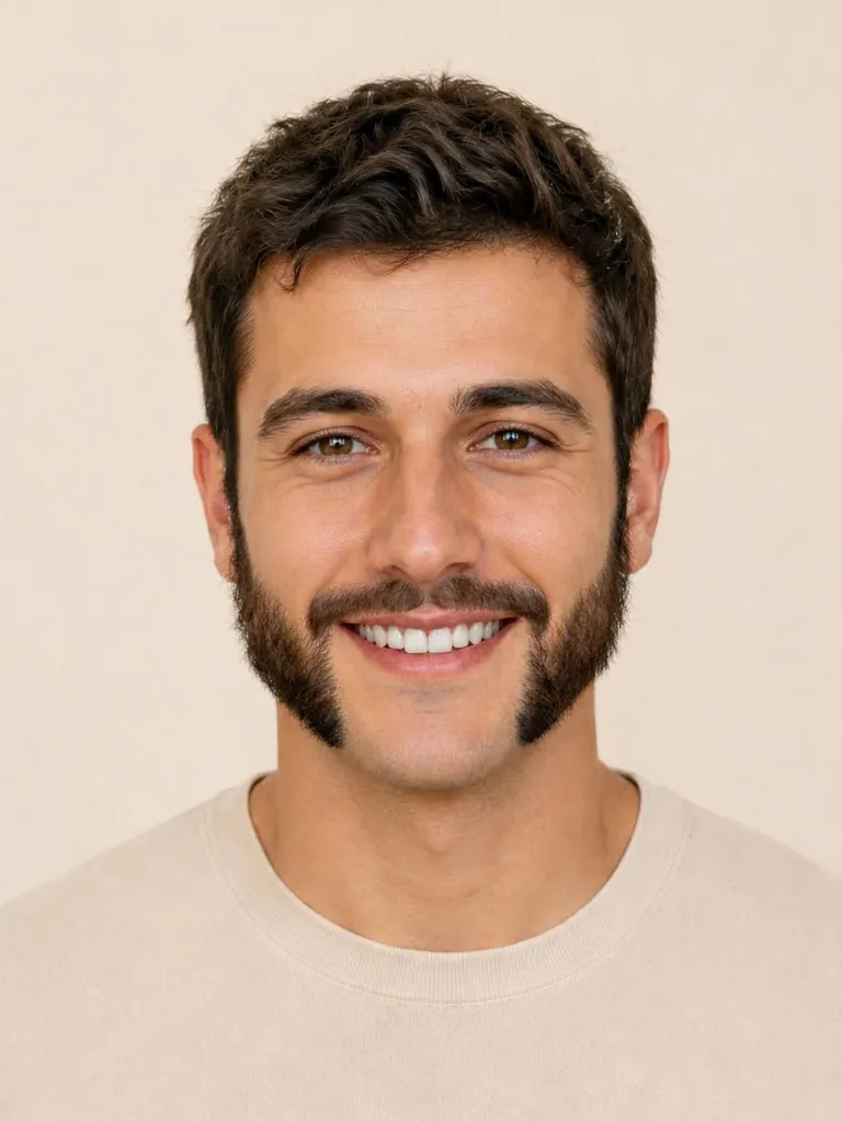 Man with thick mutton chops, close-up