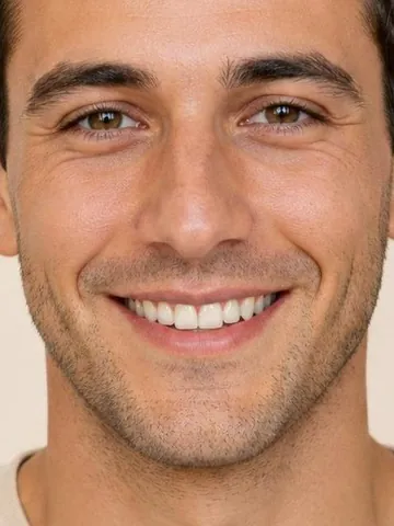 Man with stubble beard, close-up