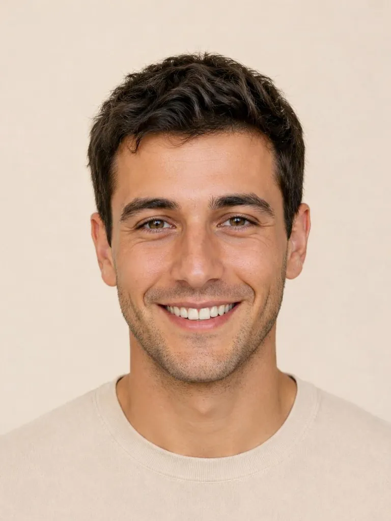 Man with stubble beard, close-up