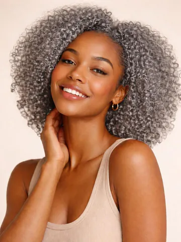 Silver hair color example