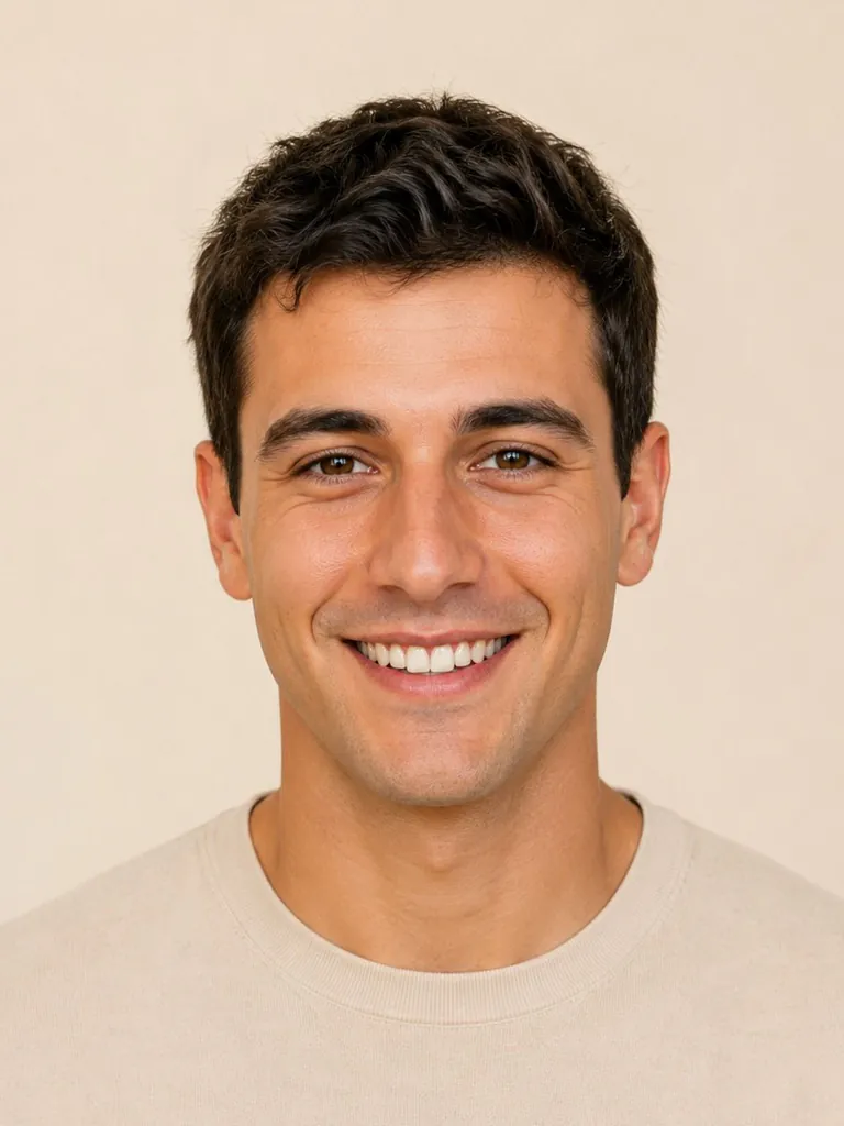 Before: the catalog model without Buzz Cut
